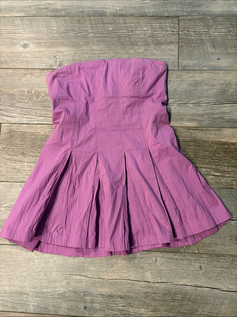 Free People orchid strapless mini dress sz M